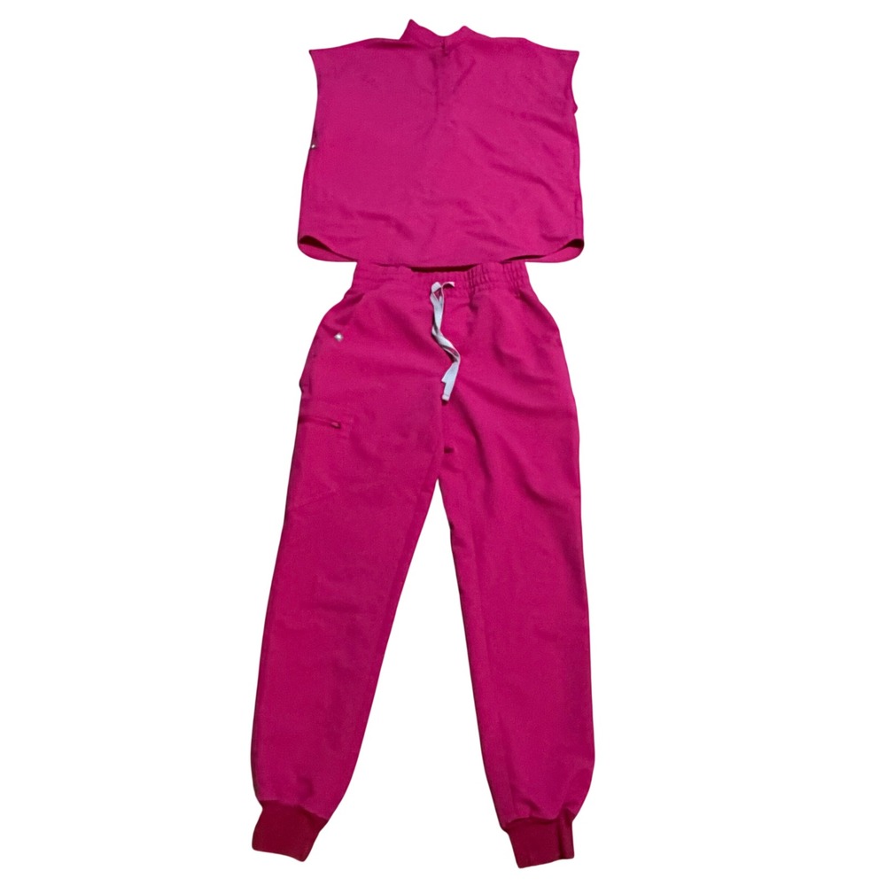 Figs Technical Collection Scrub Set Pink XXS Top XS Jogger WXXSW1003 W20SW2028